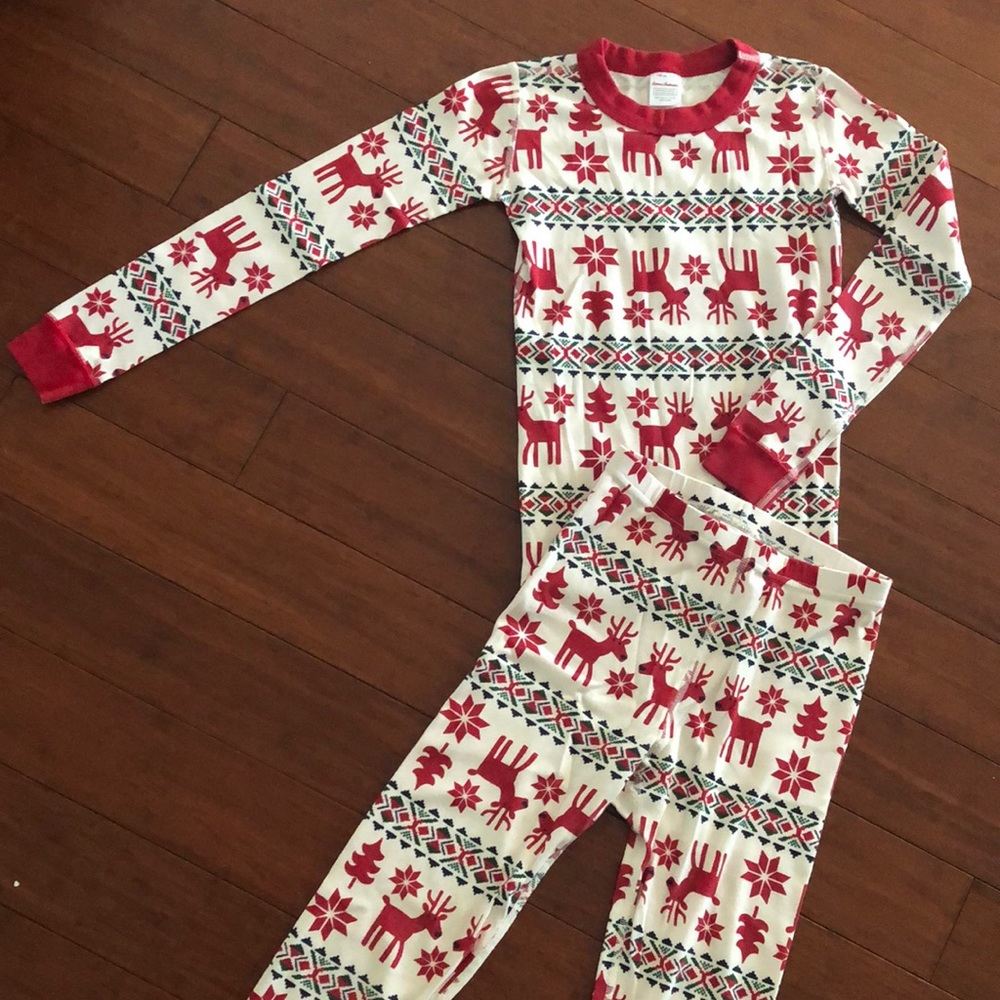 Hanna Andersson Winter Christmas pajamas size 140 US size 10